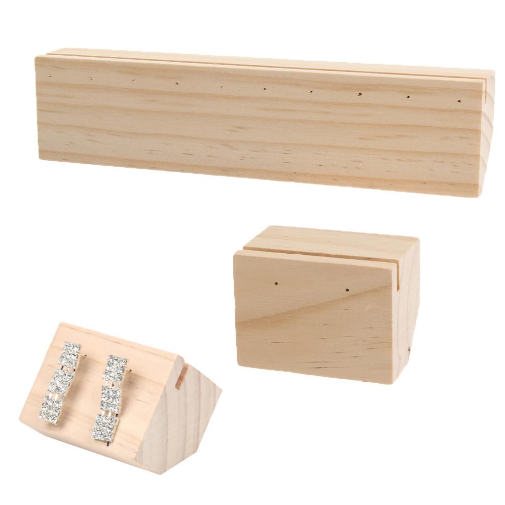 Hard Wood Earring Stud Display Stand Earring Display Holder 6x4x4.3cm