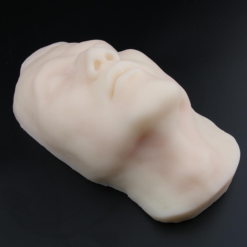 Soft Silicone Head Model Skin Suture Facial Model Cosmetic Study Teaching