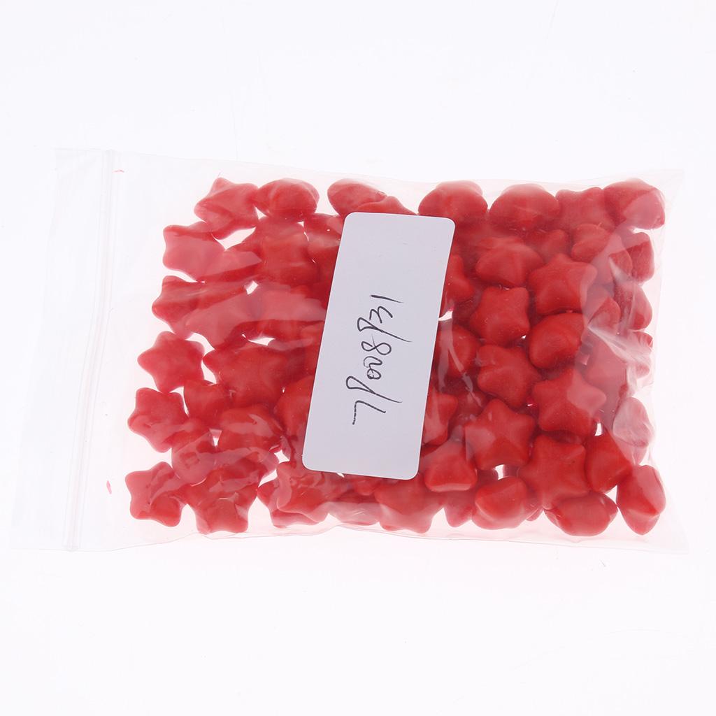 100 Pieces Star Shape Sealing Wax Beads for Stamp Envelope Seal DIY Red