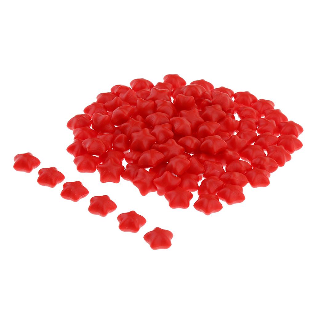 100 Pieces Star Shape Sealing Wax Beads for Stamp Envelope Seal DIY Red