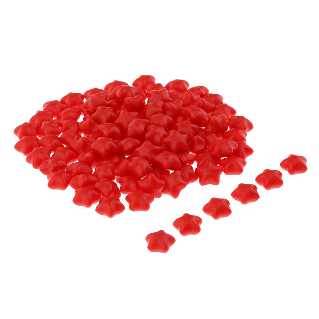 100 Pieces Star Shape Sealing Wax Beads for Stamp Envelope Seal DIY Red