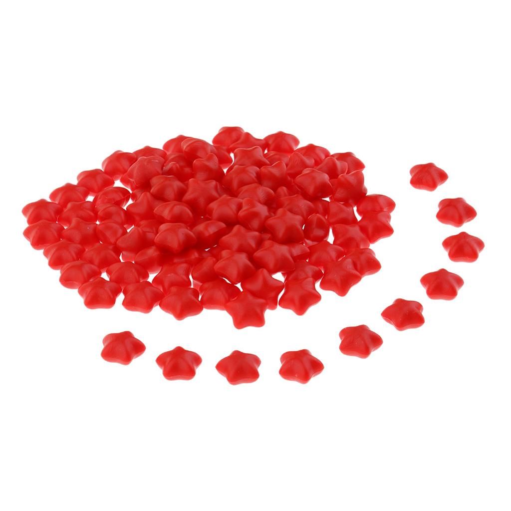 100 Pieces Star Shape Sealing Wax Beads for Stamp Envelope Seal DIY Red