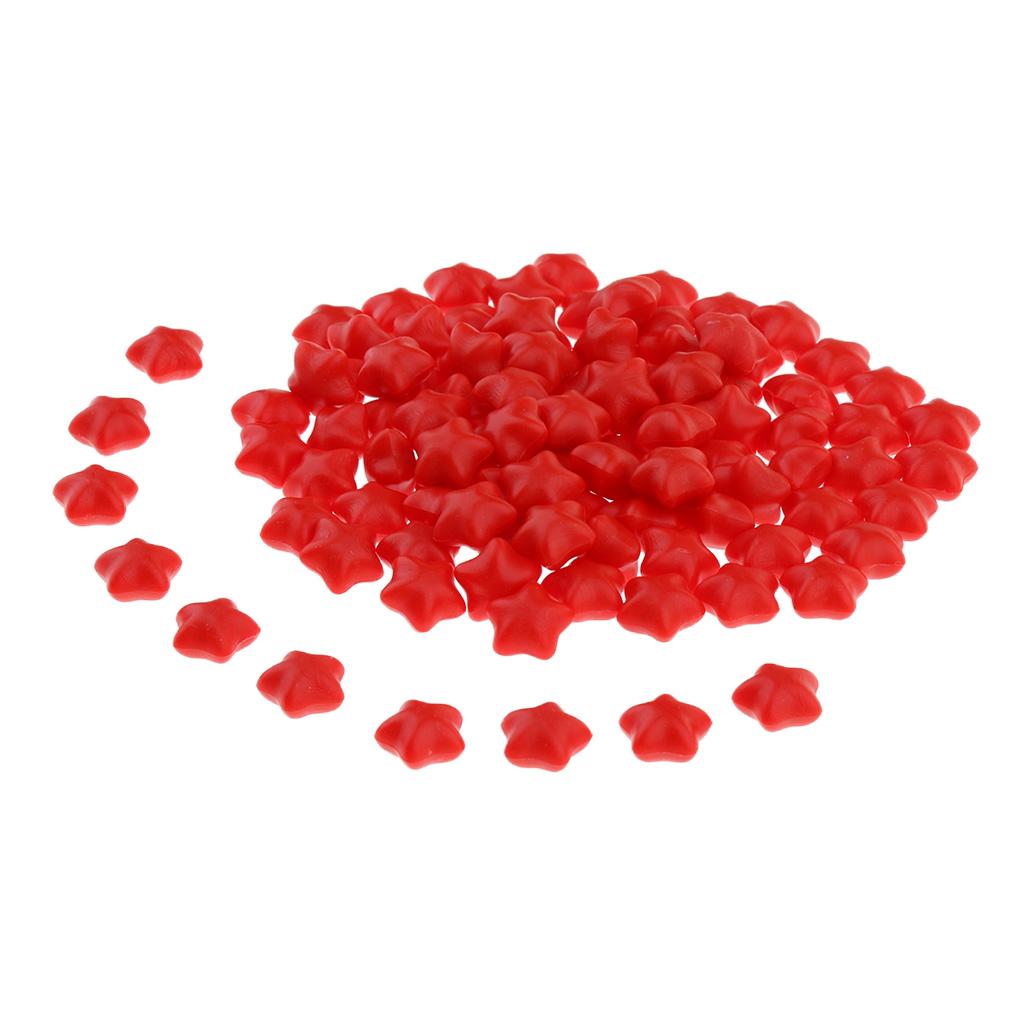 100 Pieces Star Shape Sealing Wax Beads for Stamp Envelope Seal DIY Red