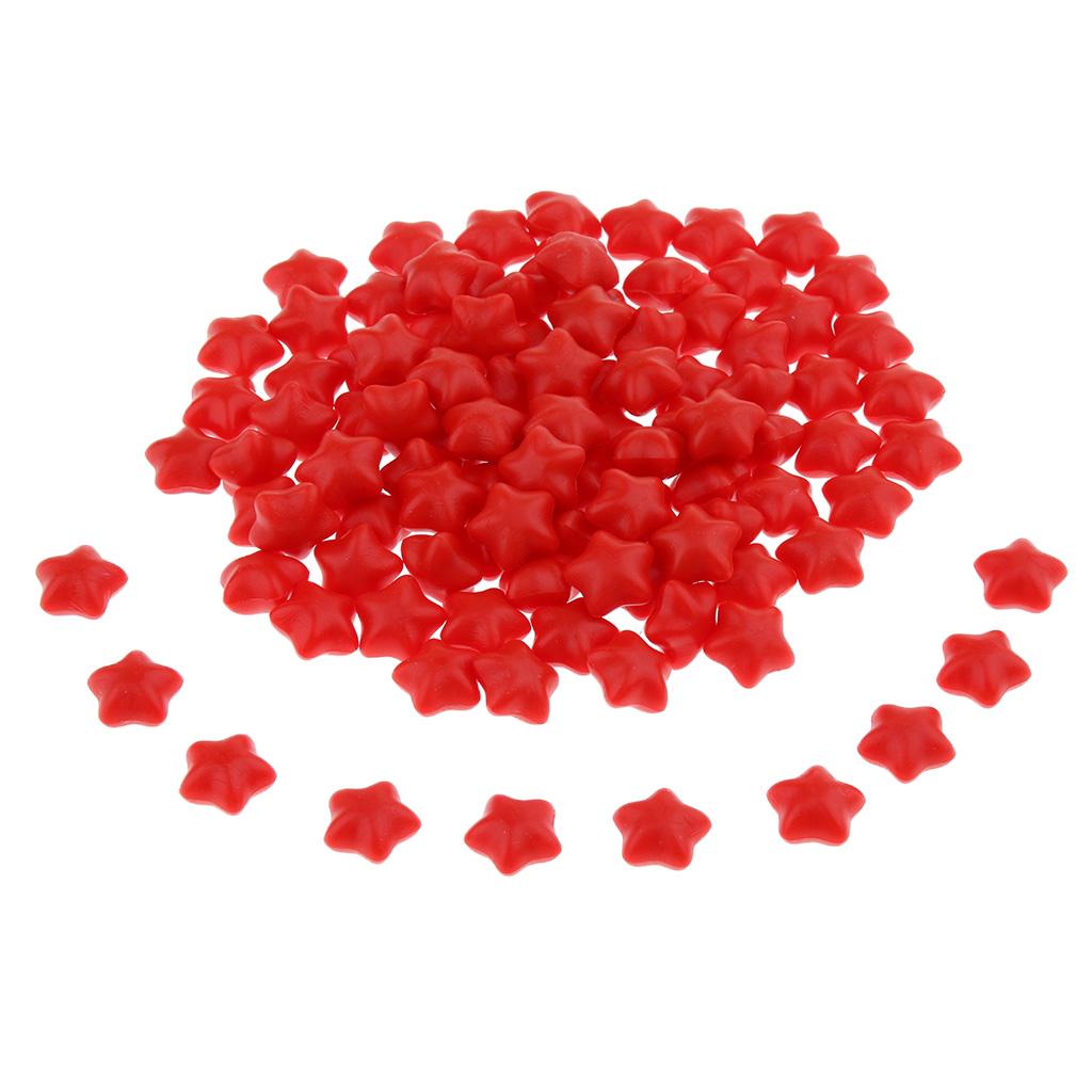 100 Pieces Star Shape Sealing Wax Beads for Stamp Envelope Seal DIY Red