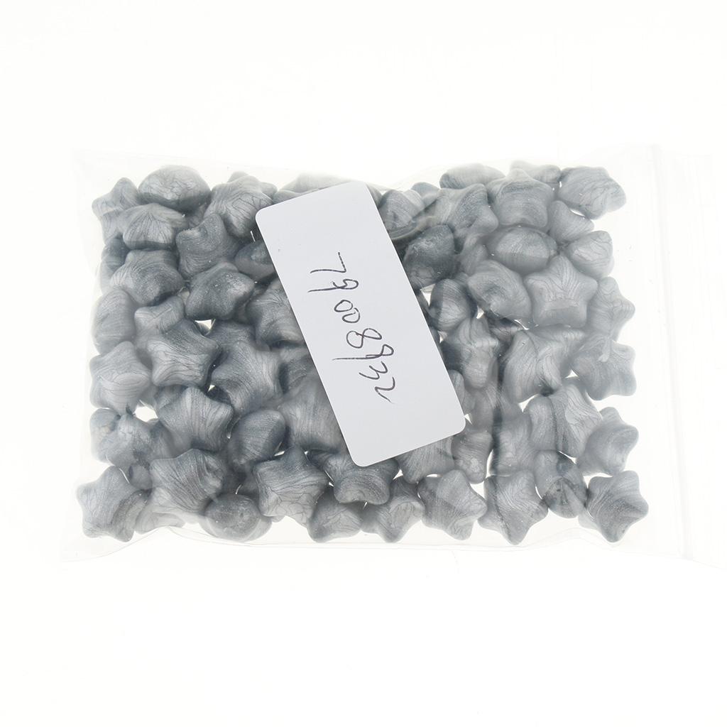 100 Pieces Star Shape Sealing Wax Beads for Stamp Envelope Seal DIY Silver