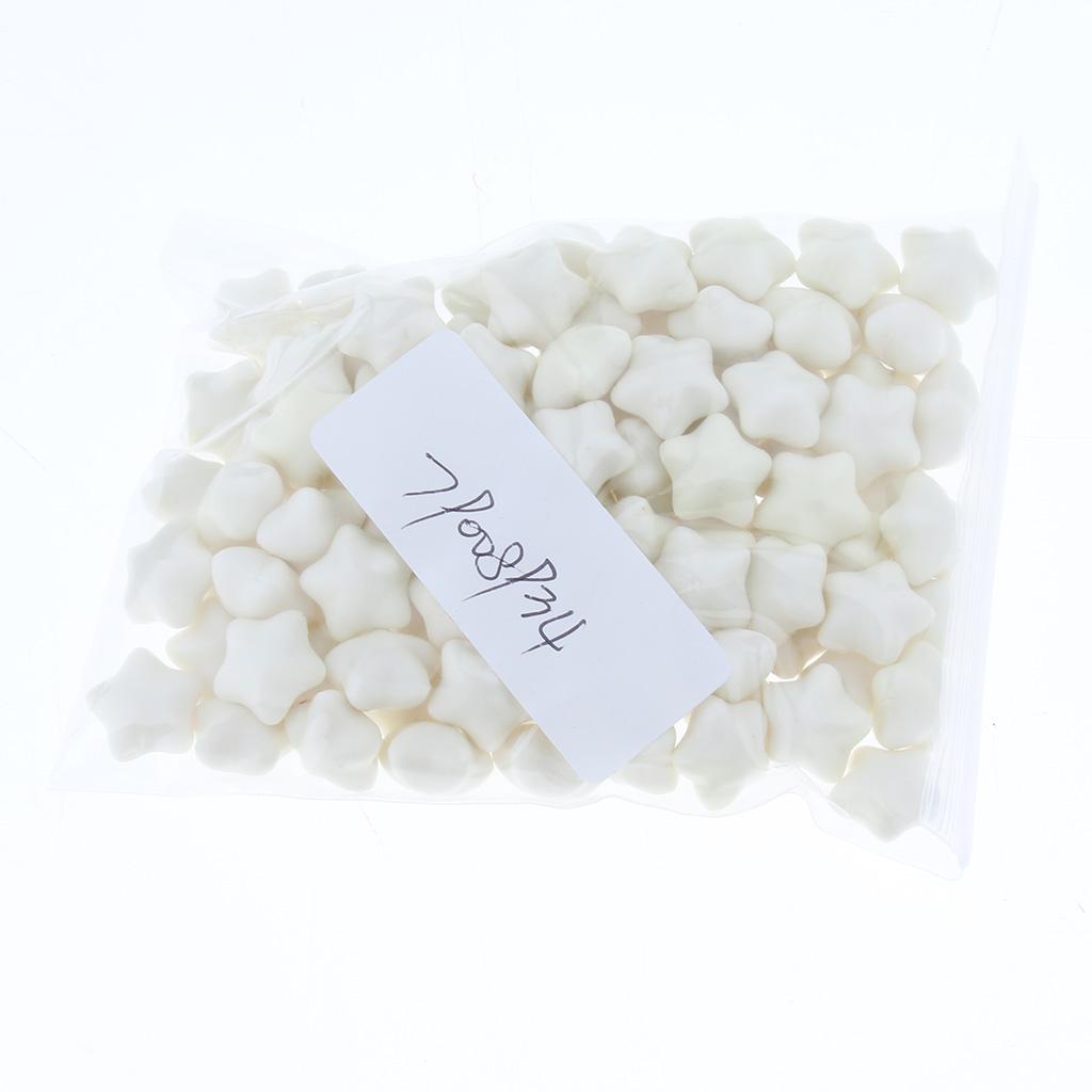 2x100 Pieces Star Shape Sealing Wax Beads for Stamp Envelope Seal DIY White