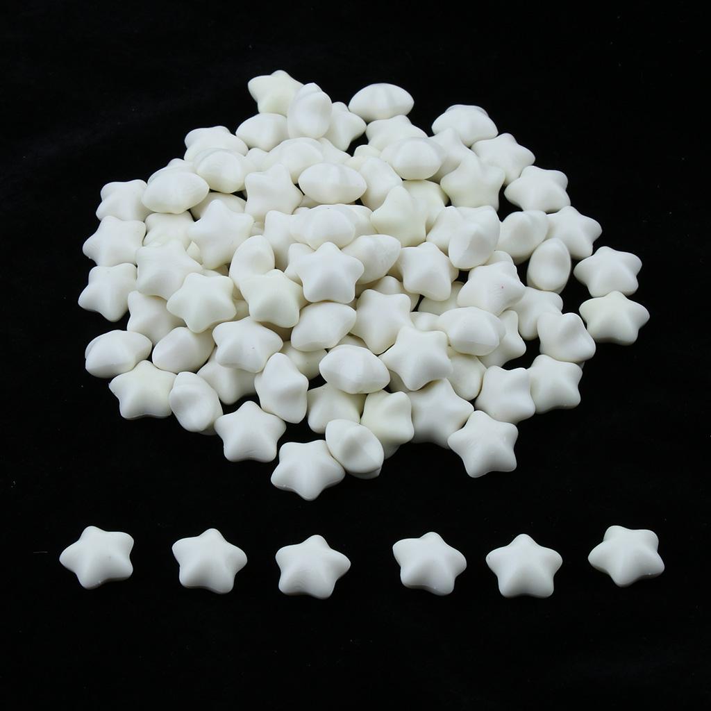 100 Pieces Star Shape Sealing Wax Beads for Stamp Envelope Seal DIY White