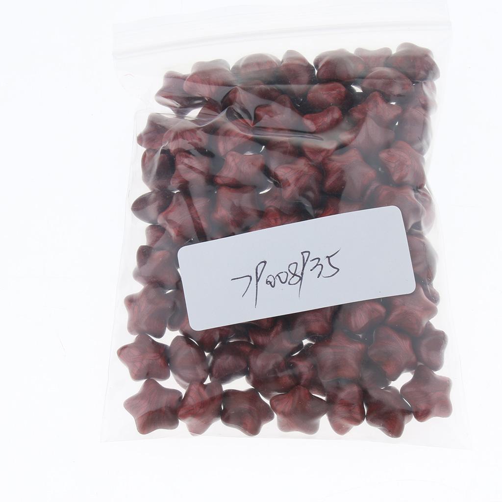 100 Pieces Star Shape Sealing Wax Beads for Stamp Envelope Seal DIY Wine Red