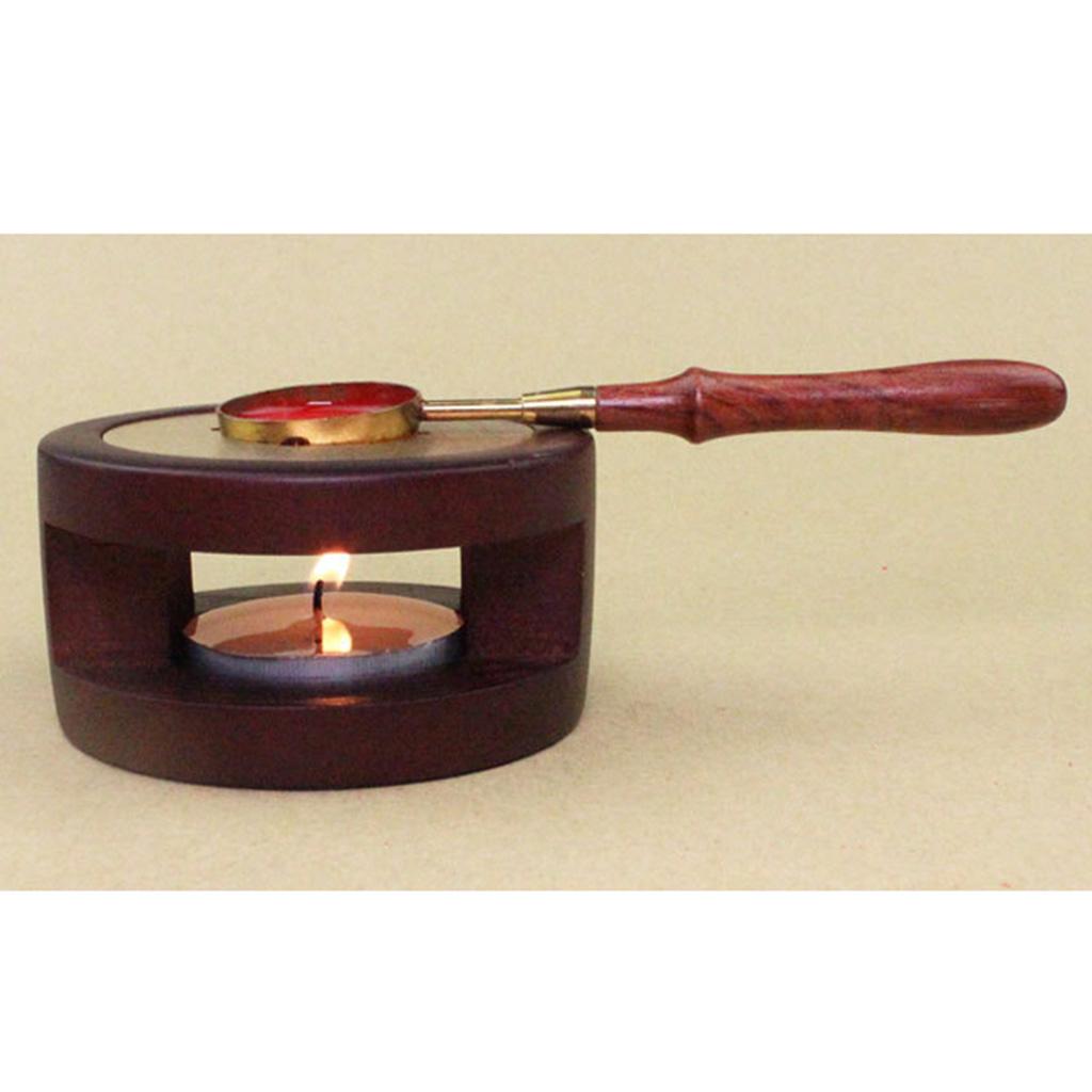 Wooden Sealing Wax Melting Furnace Stove, Wax Stick Wax Bead Wax Seal Warmer