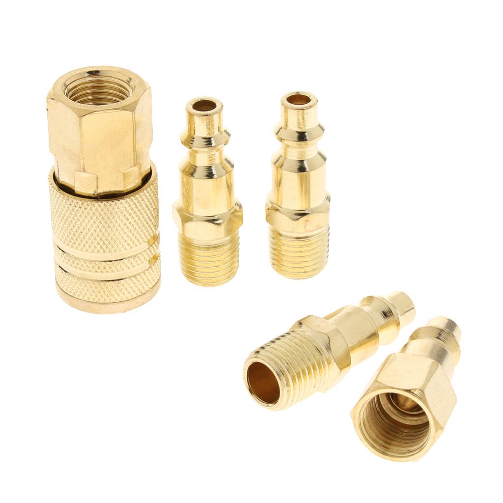 Heavy Duty Quick Coupler Set Air Hose Connector Fittings 1/4