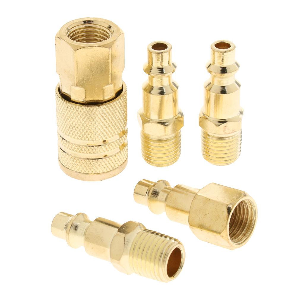 Heavy Duty Quick Coupler Set Air Hose Connector Fittings 1/4