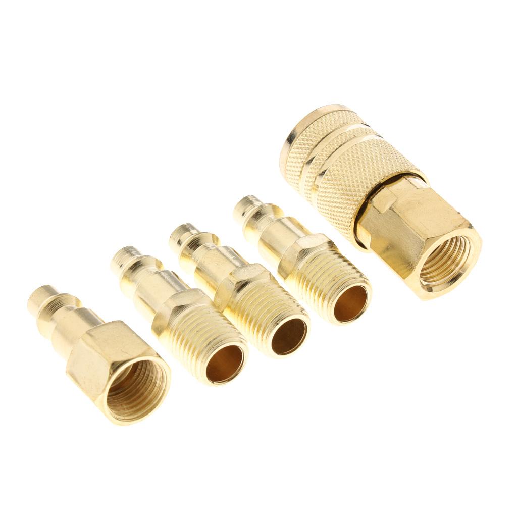 Heavy Duty Quick Coupler Set Air Hose Connector Fittings 1/4