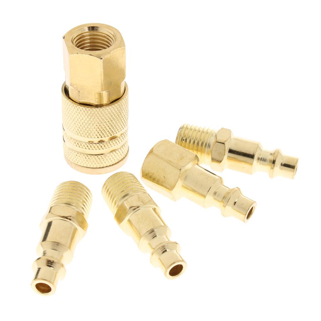 Heavy Duty Quick Coupler Set Air Hose Connector Fittings 1/4