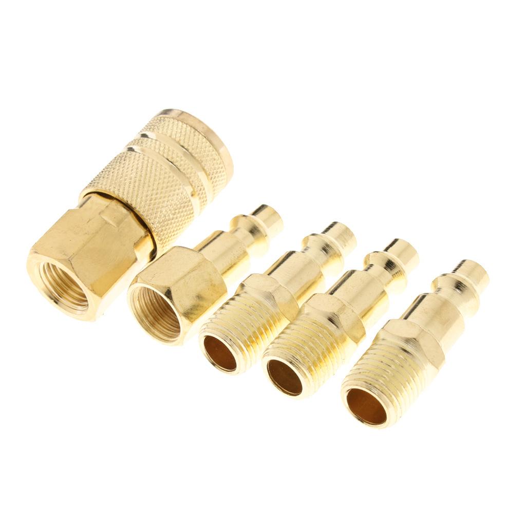 Heavy Duty Quick Coupler Set Air Hose Connector Fittings 1/4