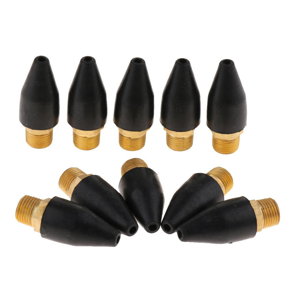 Rubber / Brass Tip For Air Blow Guns 1/8 Inch NPT Male -(Pack Of 10pcs)