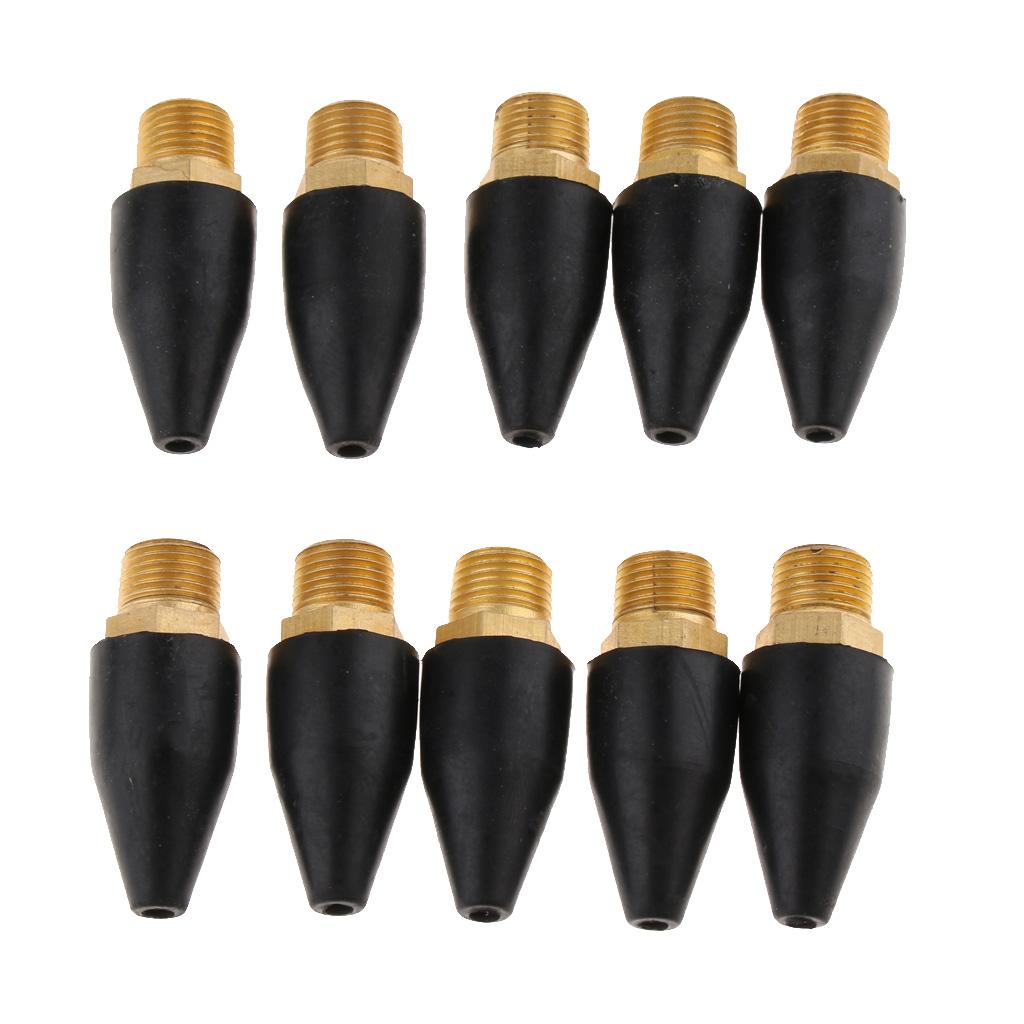 Rubber / Brass Tip For Air Blow Guns 1/8 Inch NPT Male -(Pack Of 10pcs)