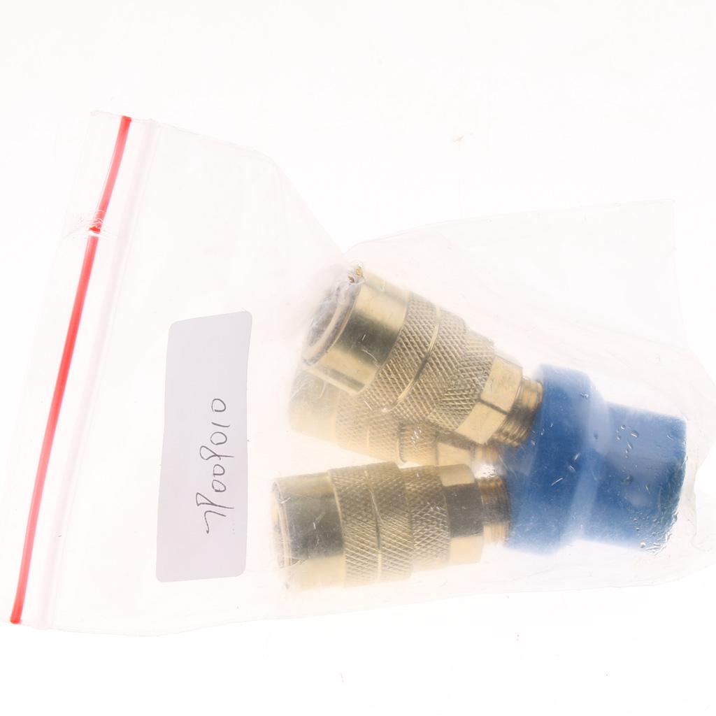 Brass 3-Way Air Hose Manifold Quick Coupler Connector Fitting Splitter 1/4