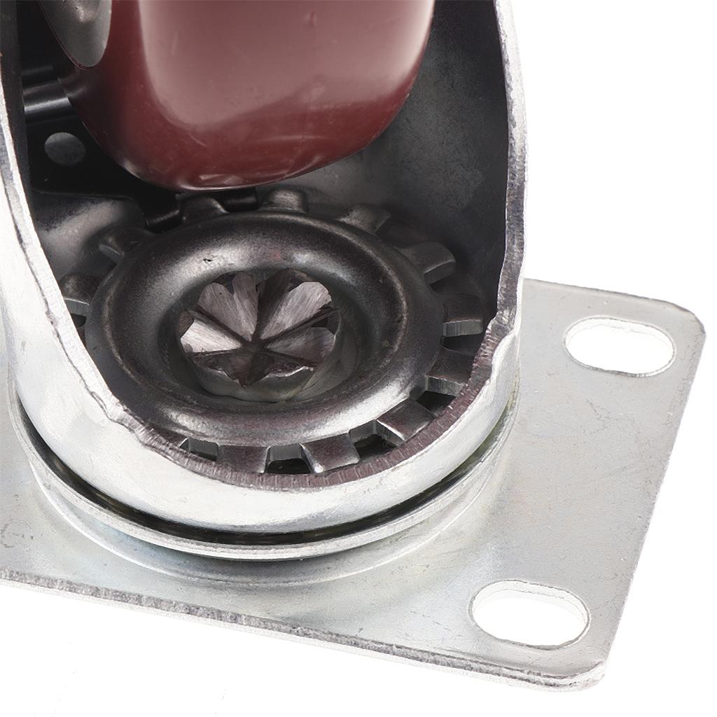 4 inch Swivel Caster Rubber Wheel Top Plate Bearing Heavy Duty With Brake