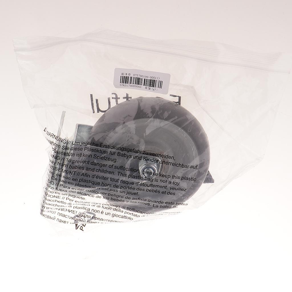 5-Inch Swivel Caster Wheel Rubber Base Top Plate Bearing Trolley Caster