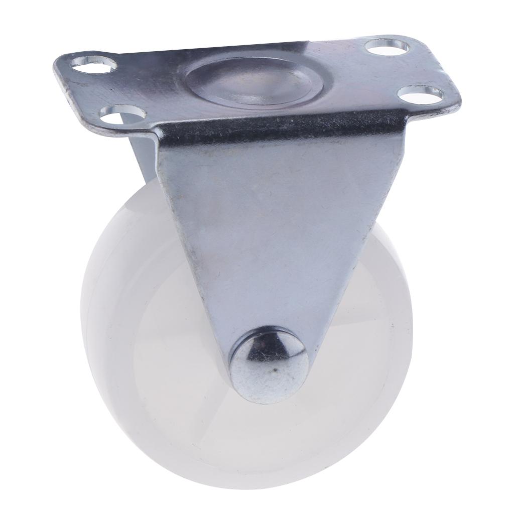 Trolley Furniture Rubber Wheel Fixed Top Plate Caster - 1.5 Inch