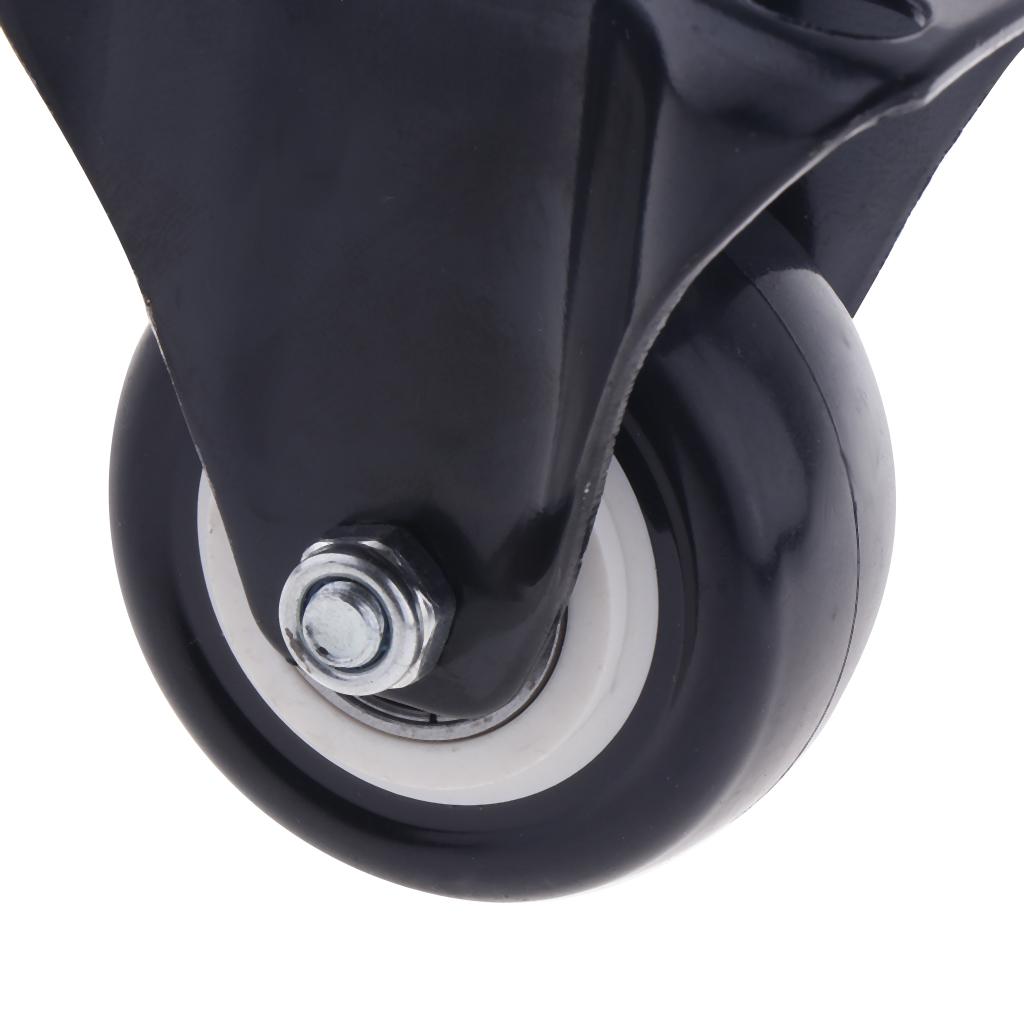 Heavy Duty Top Plate Fixed Castor Rubber Wheels Trolley Furniture Caster 2''