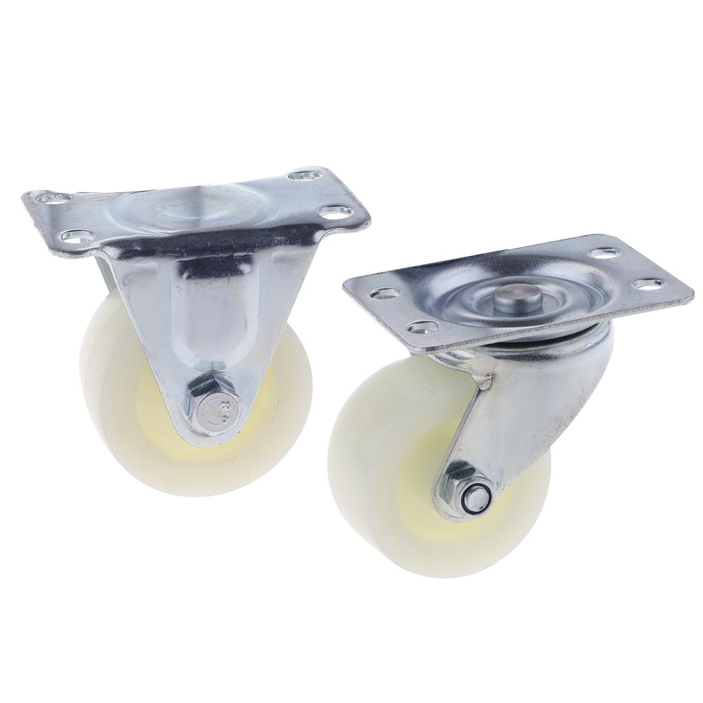 Trolley Furniture Nylon Wheel Fixed Top Plate Caster - 2 Inch