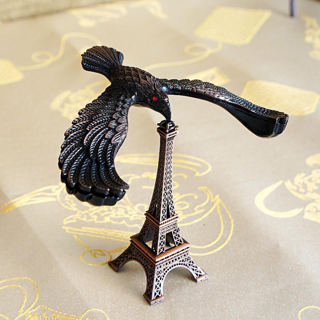 Eiffel Tower with A Balance Eagle Bird Tabletop Decor Creative Gift  Bronze