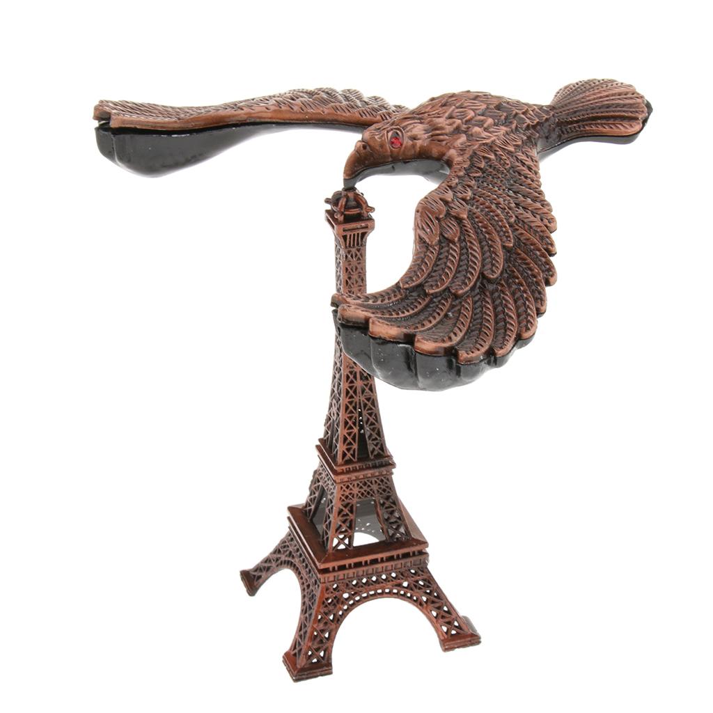 Eiffel Tower with A Balance Eagle Bird Tabletop Decor Creative Gift  Bronze