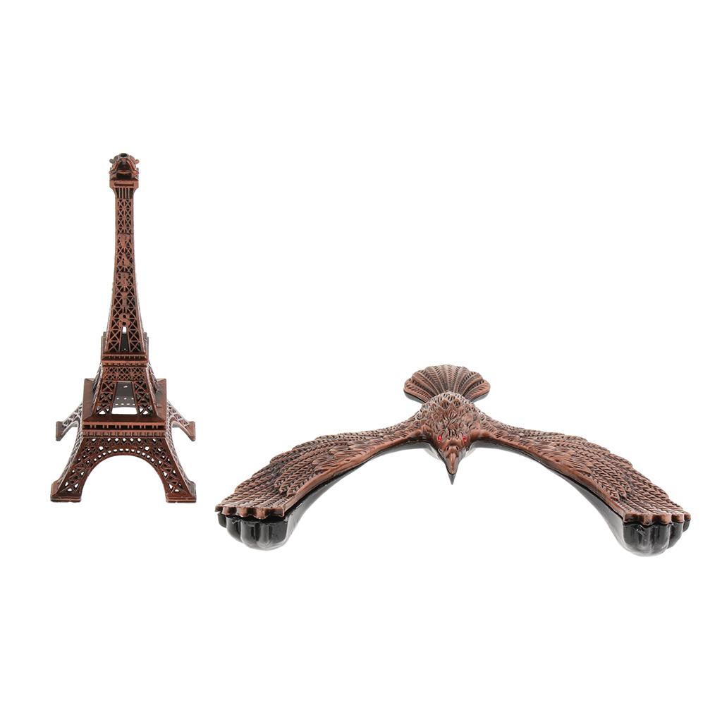 Eiffel Tower with A Balance Eagle Bird Tabletop Decor Creative Gift  Bronze