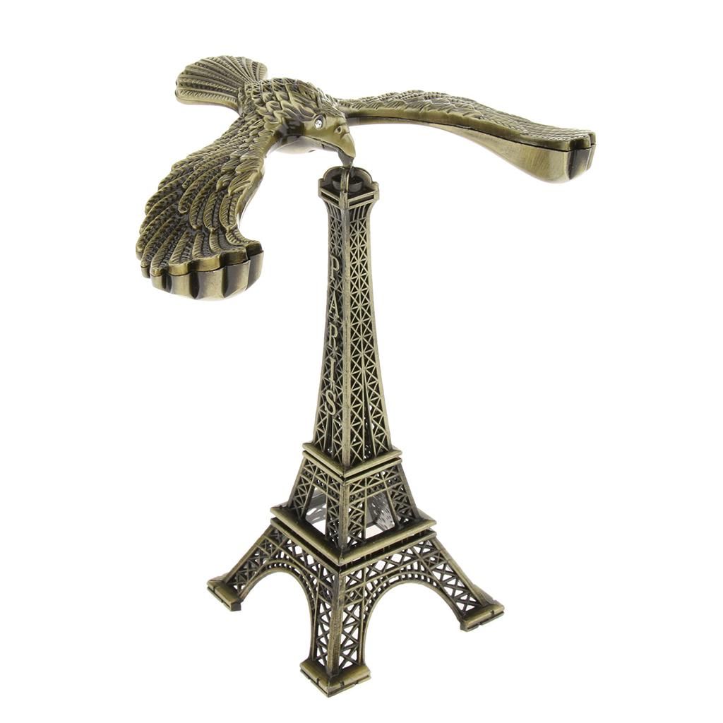 Eiffel Tower with A Balance Eagle Bird Tabletop Decor Creative Gift  Brass