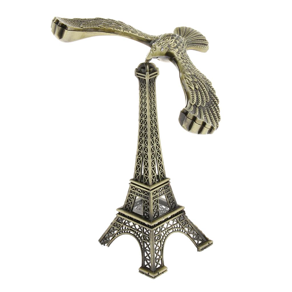 Eiffel Tower with A Balance Eagle Bird Tabletop Decor Creative Gift  Brass