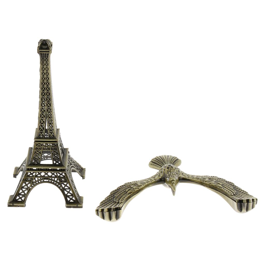 Eiffel Tower with A Balance Eagle Bird Tabletop Decor Creative Gift  Brass