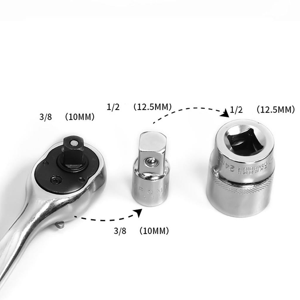 Air Impact Adapter and Reducer Socket Driver Conversions 10mm x 12.5mm