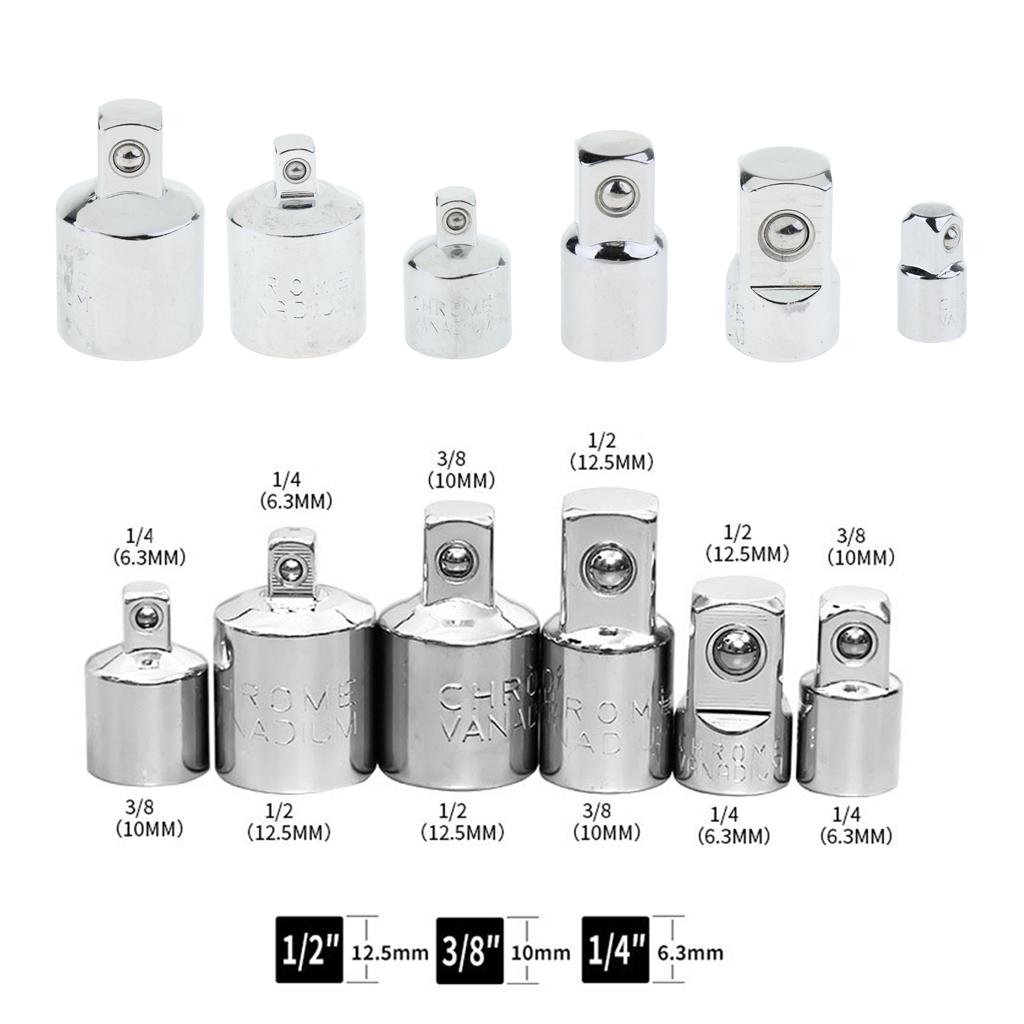 Air Impact Adapter and Reducer Socket Driver Conversions 10mm x 12.5mm