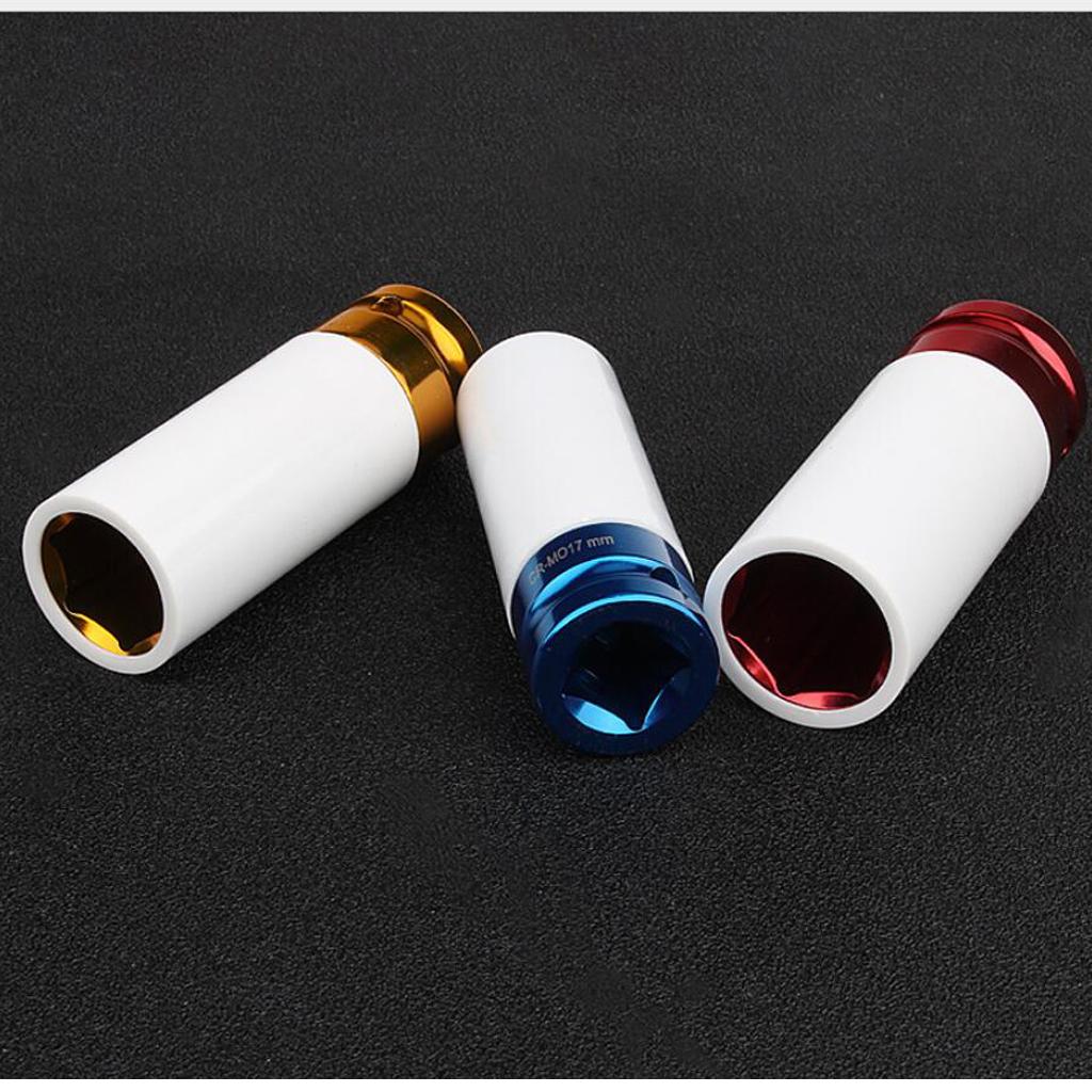 17/19/21mm Colorful Tire Protection Sleeve Deep Impact Nut Wheel Alloy Wheel