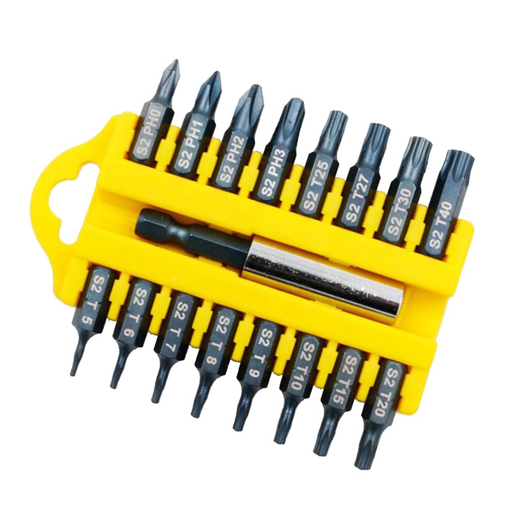 17Pcs Security Tamper Proof Multi-Bit Set Magnetic Holder Screwdriver Bits B