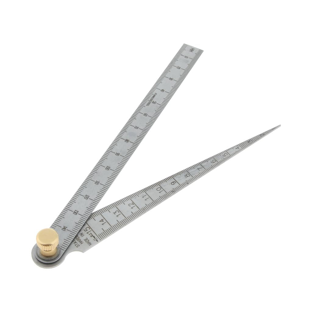 Stainless Steel Taper Welding Feeler Gauge Gage Depth Ruler Gap Hole 1-15mm