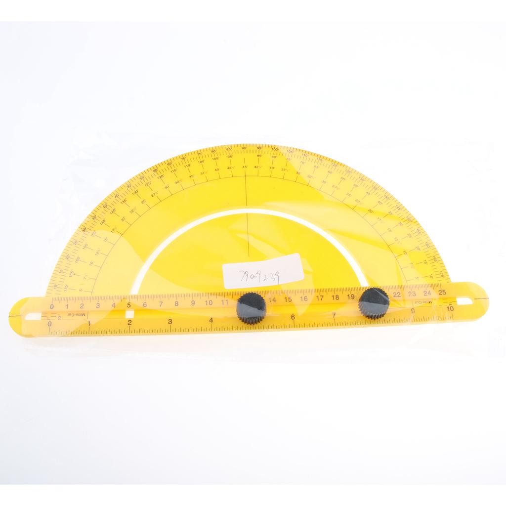 Plastic Protractor 0-180Degree Angle Finder Gauge Rotation Ruler Gage Yellow