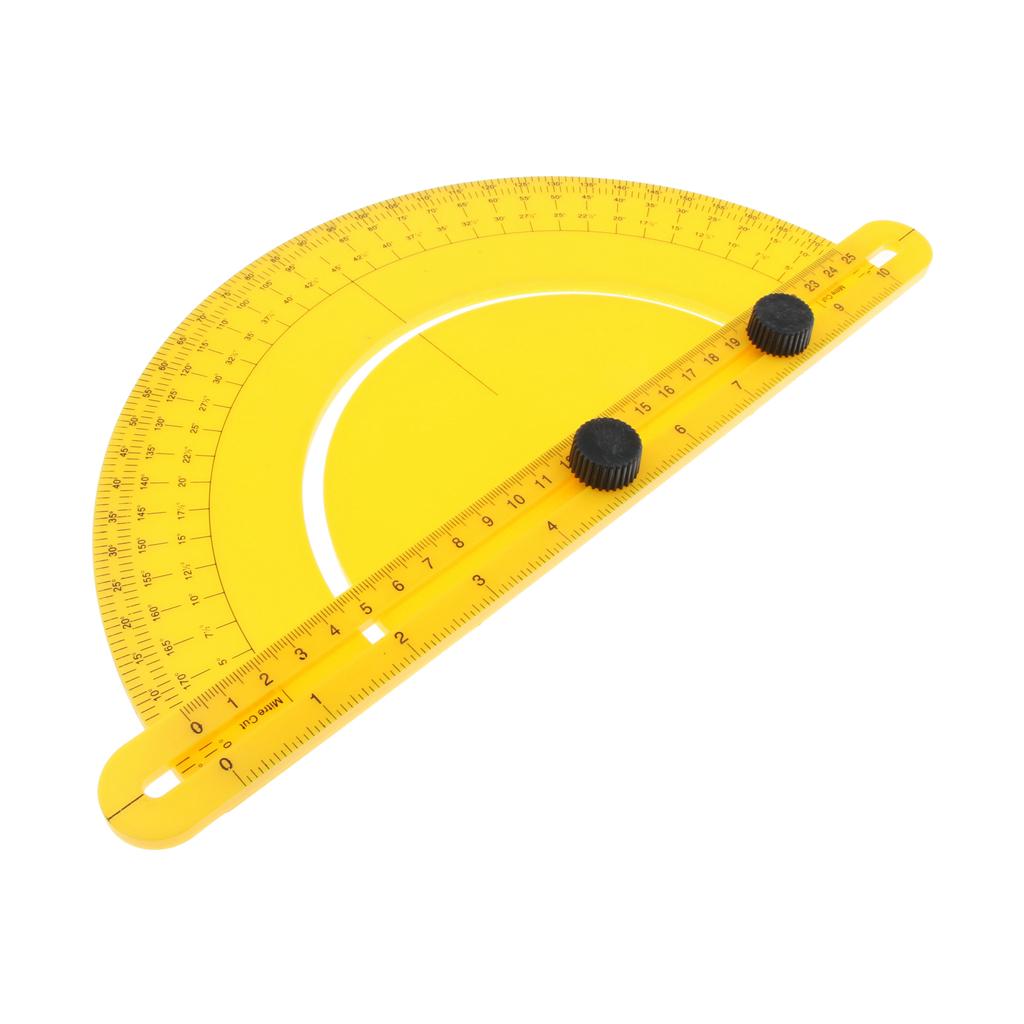 Plastic Protractor 0-180Degree Angle Finder Gauge Rotation Ruler Gage Yellow