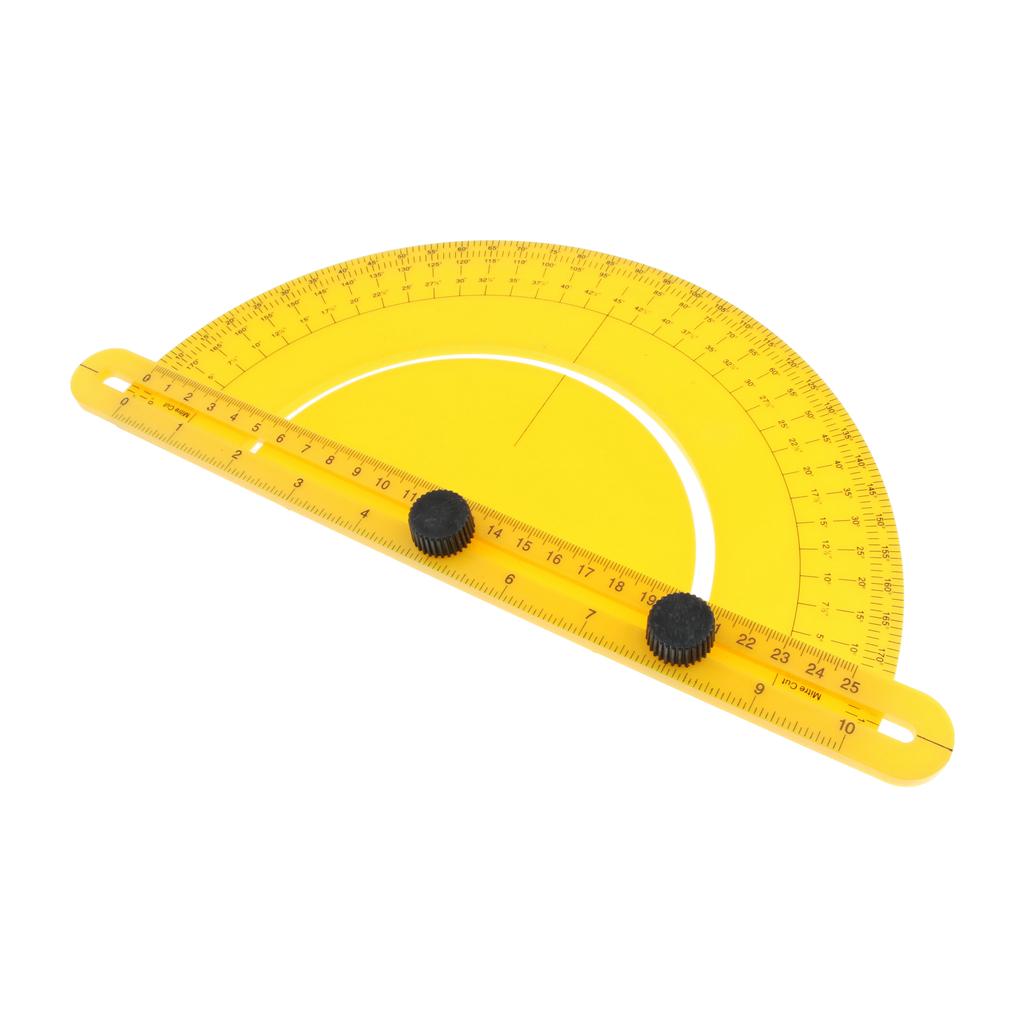 Plastic Protractor 0-180Degree Angle Finder Gauge Rotation Ruler Gage Yellow