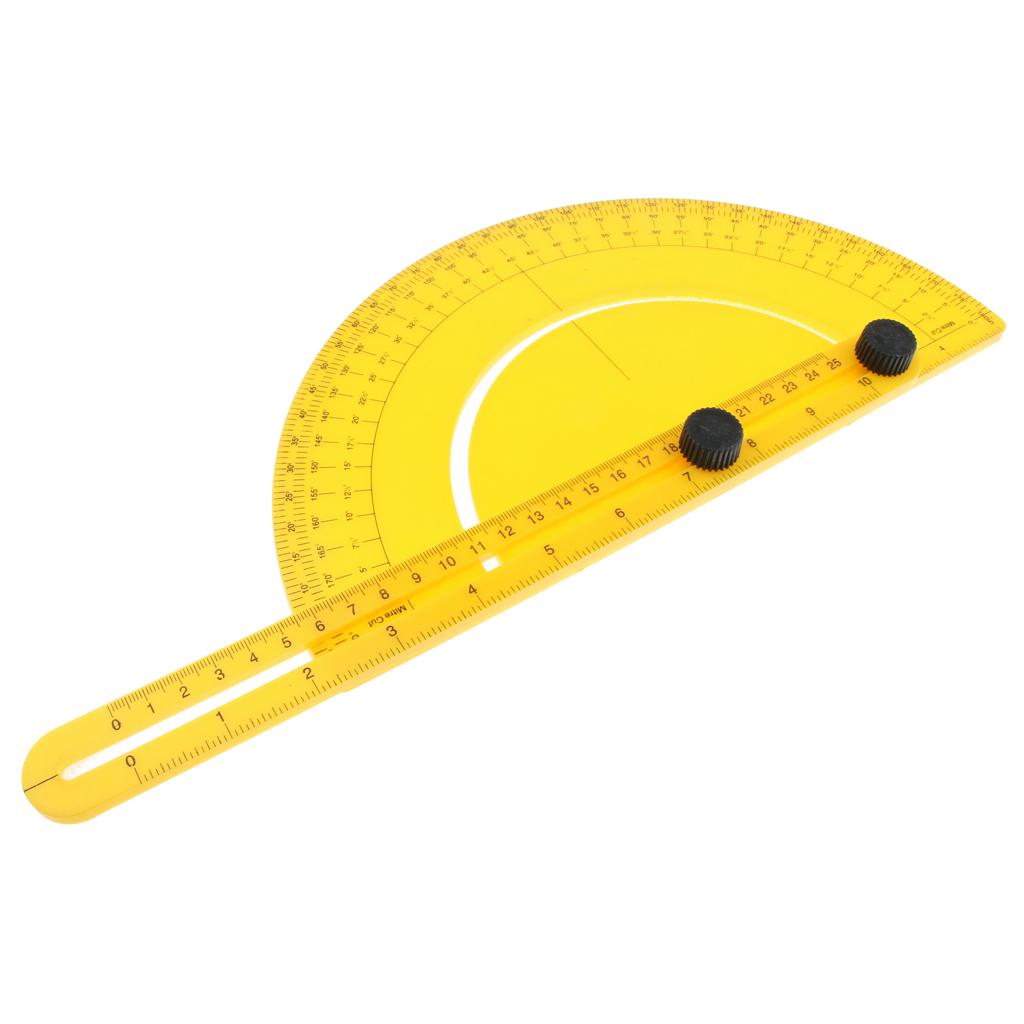 Plastic Protractor 0-180Degree Angle Finder Gauge Rotation Ruler Gage Yellow