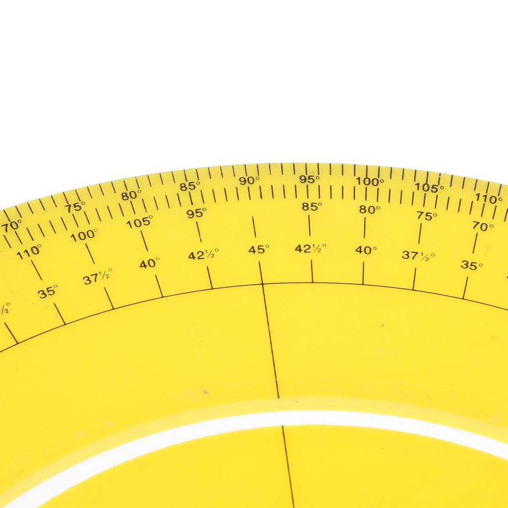 Plastic Protractor 0-180Degree Angle Finder Gauge Rotation Ruler Gage Yellow