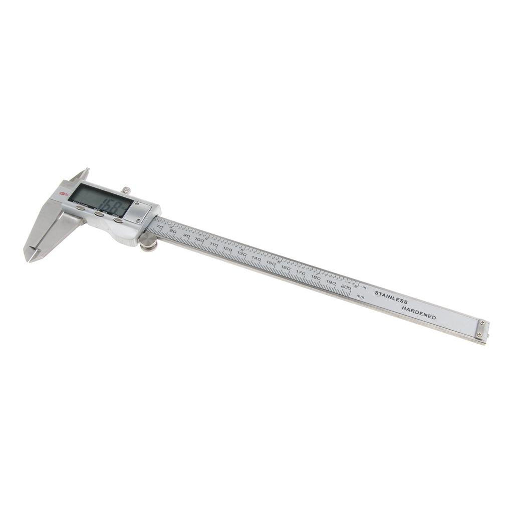 Stainless Steel Digital Vernier Scale Ruler Caliper mm/ Inch Reading 0-200mm