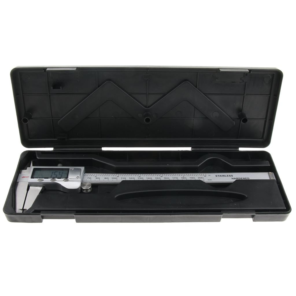 Stainless Steel Digital Vernier Scale Ruler Caliper mm/ Inch Reading 0-200mm