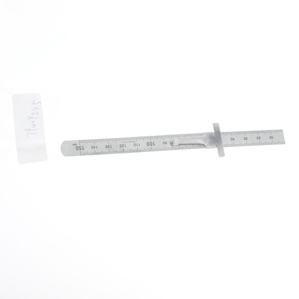 Depth Gauge Multi-function Gage Inch/Metric with Clip Inspection Ruler 15cm