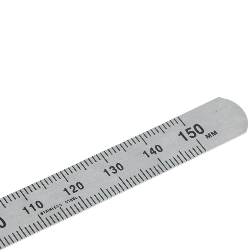 Depth Gauge Multi-function Gage Inch/Metric with Clip Inspection Ruler 15cm