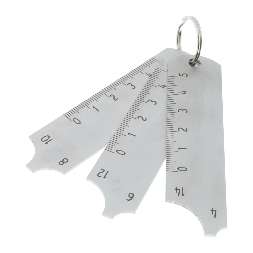 Welding Angle Depth Radius Gauges Set Accurate Inspection Tool Gage, 3 Pieces included, comes with a key ring