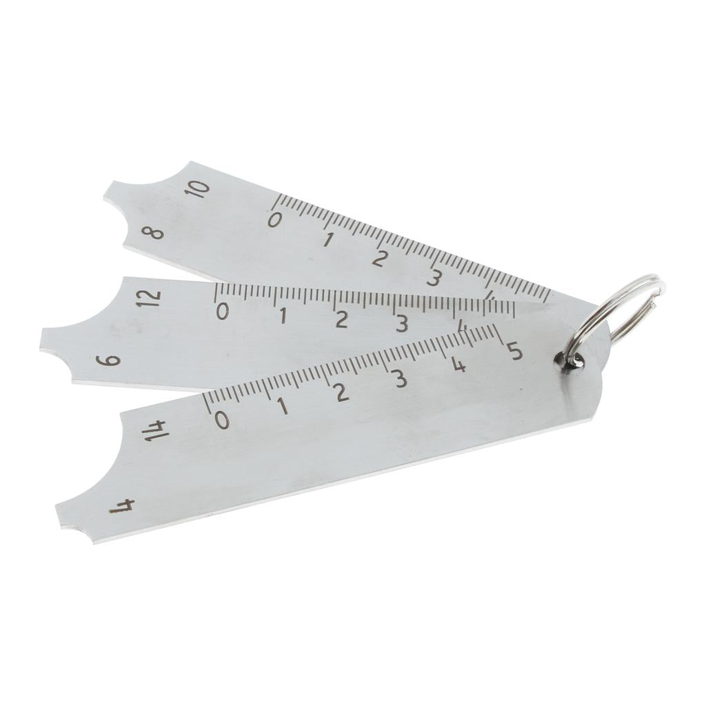 Welding Angle Depth Radius Gauges Set Accurate Inspection Tool Gage, 3 Pieces included, comes with a key ring