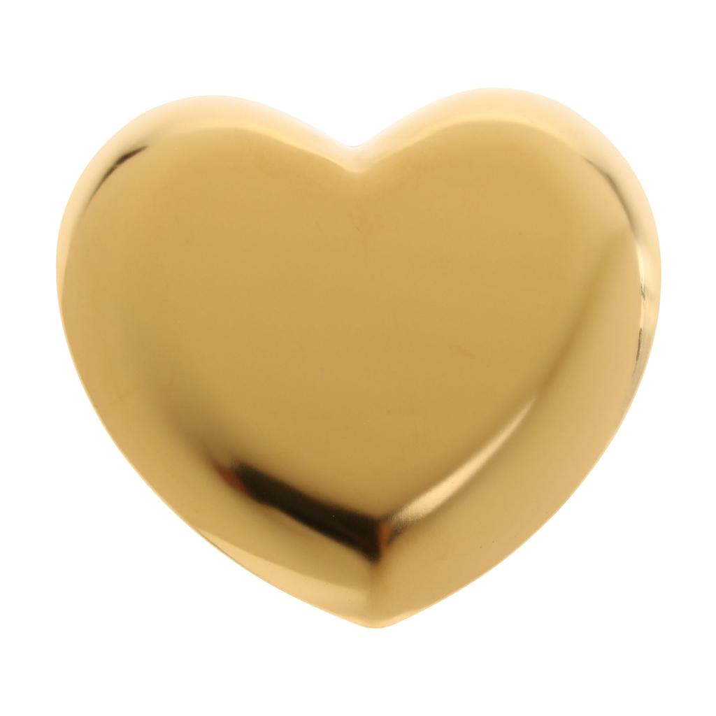 Luxury Stainless Steel Heart Plate Shop Display Tray Home Storage Gold