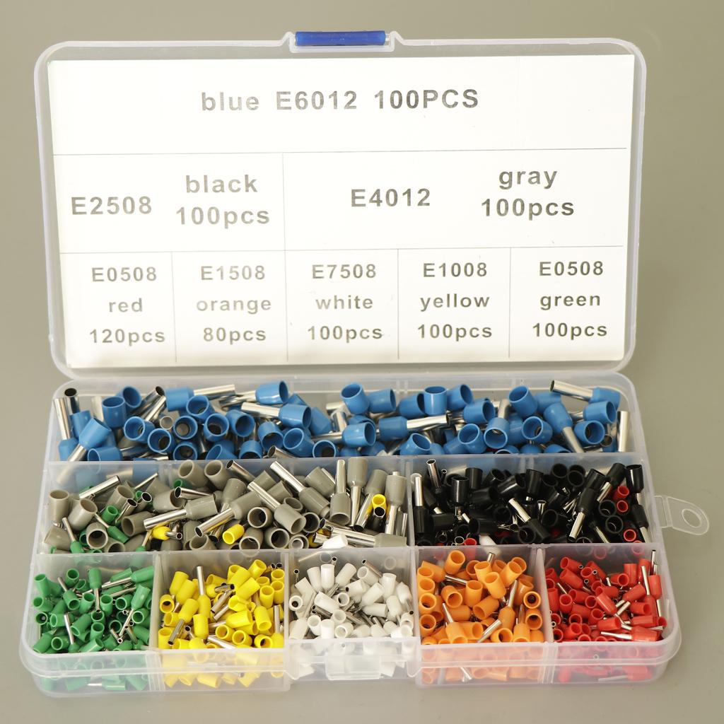 800PCS Electrical Wire Ferrule Terminals Kit, Ferrule Wire Range: AWG22-10/ 0.5-6mm2